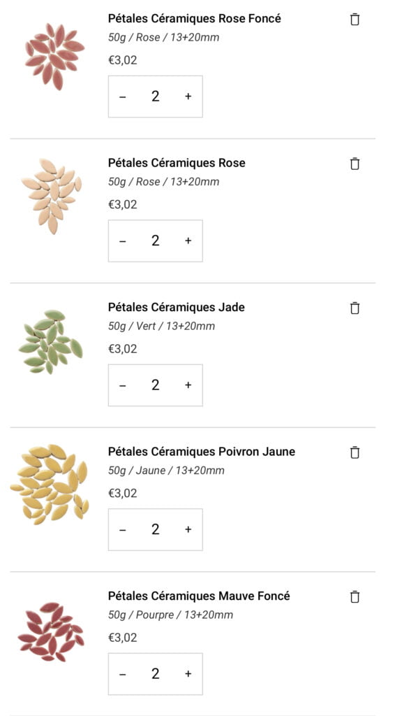 selection pétales